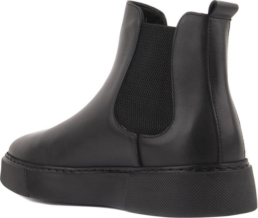 Shoetyle - Siyah Hakiki Deri Erkek Chelsea Bot - Siyah Taban - 250-041 görsel 3