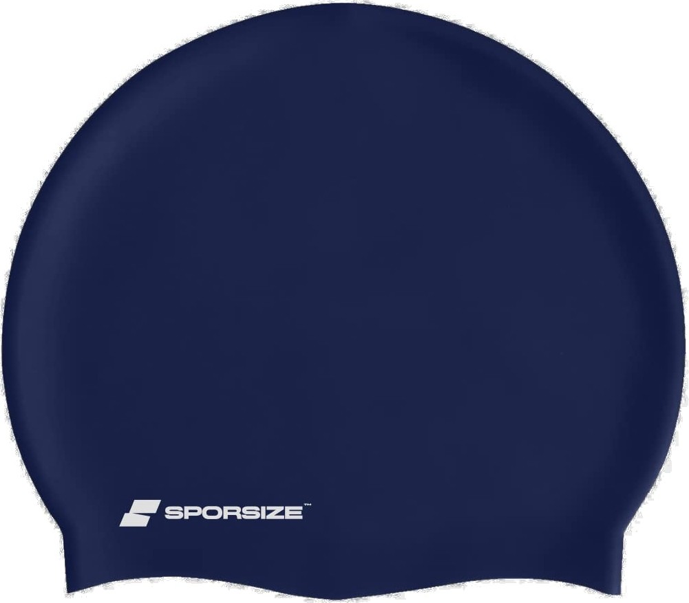 Aesco Sporsize Silicone Swimming Cap - Deniz ve Havuz Silikon Yüzücü Bonesi (Lacivert)