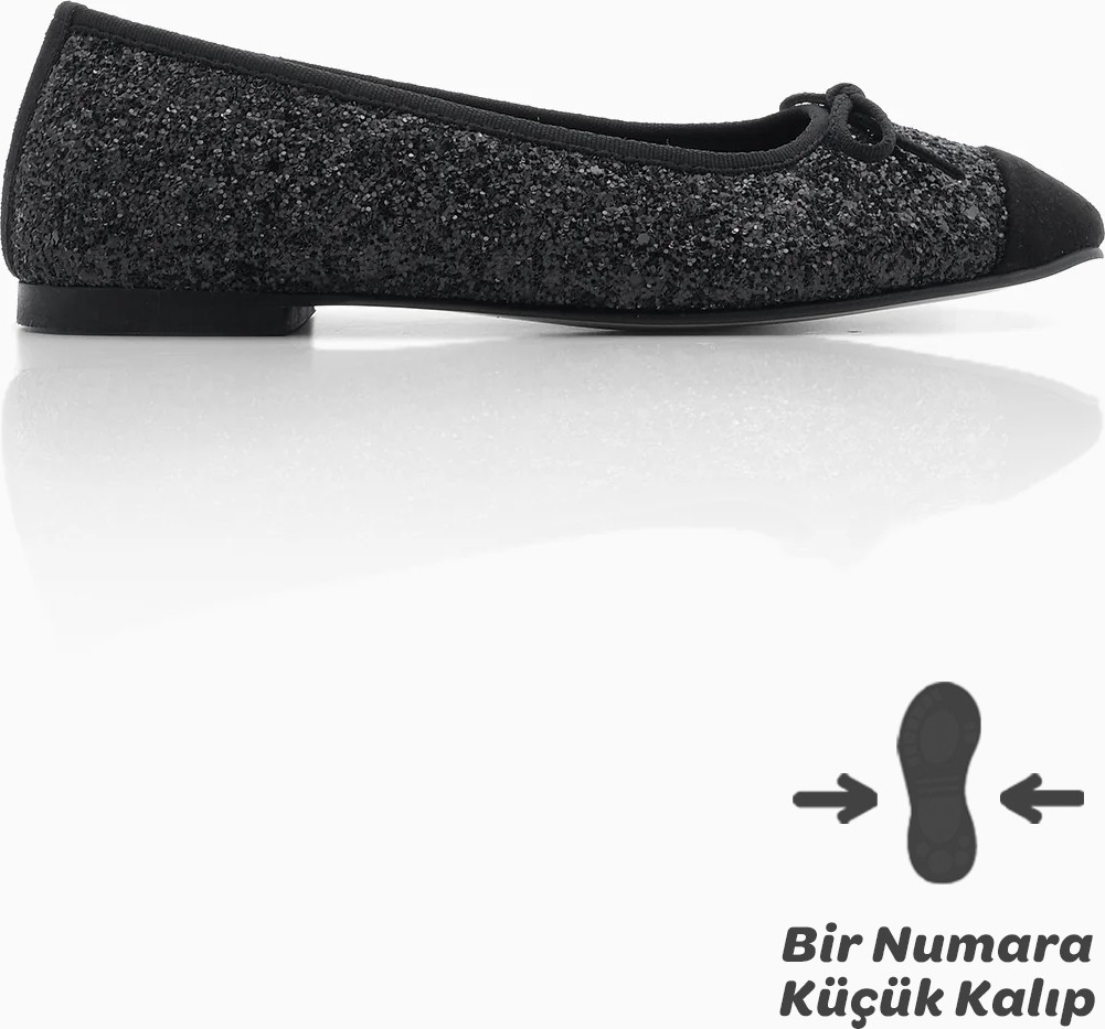 Marjin Kadın Fiyonklu Babet Fanbe Siyah görsel 3