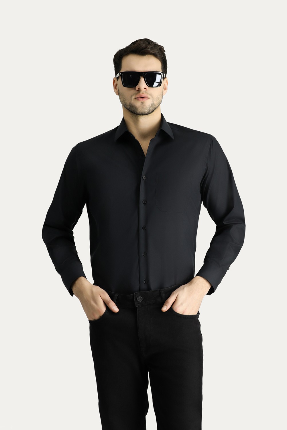 Kiğılı Uzun Kol Regular Fit Beyaz Pamuklu Gömlek Erkek Klasik Stil Ütü Gerektirmeyen Non Iron görsel 8