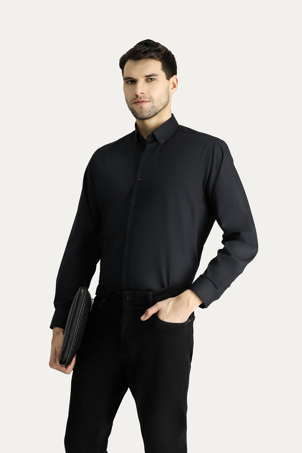 Kiğılı Uzun Kol Regular Fit Non Iron Ütü Gerektirmeyen Pamuklu Gömlek