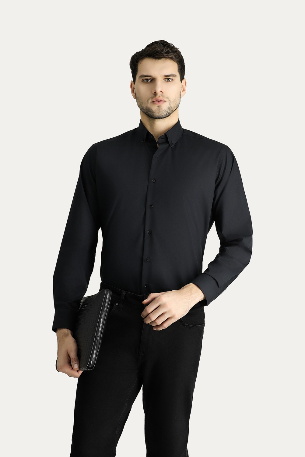 Kiğılı Uzun Kol Regular Fit Non Iron Ütü Gerektirmeyen Pamuklu Gömlek görsel 2