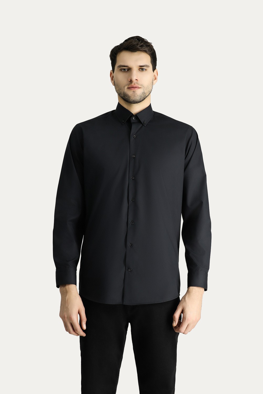 Kiğılı Uzun Kol Regular Fit Non Iron Ütü Gerektirmeyen Pamuklu Gömlek görsel 3