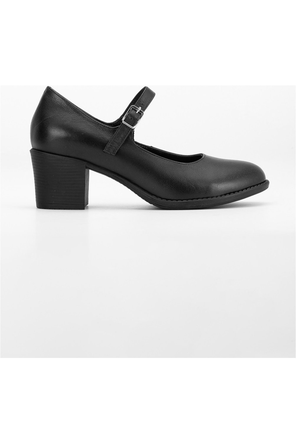 Analin Shoes Kadın Deri Bantlı Topuklu Ayakkabı - Taş görsel 6