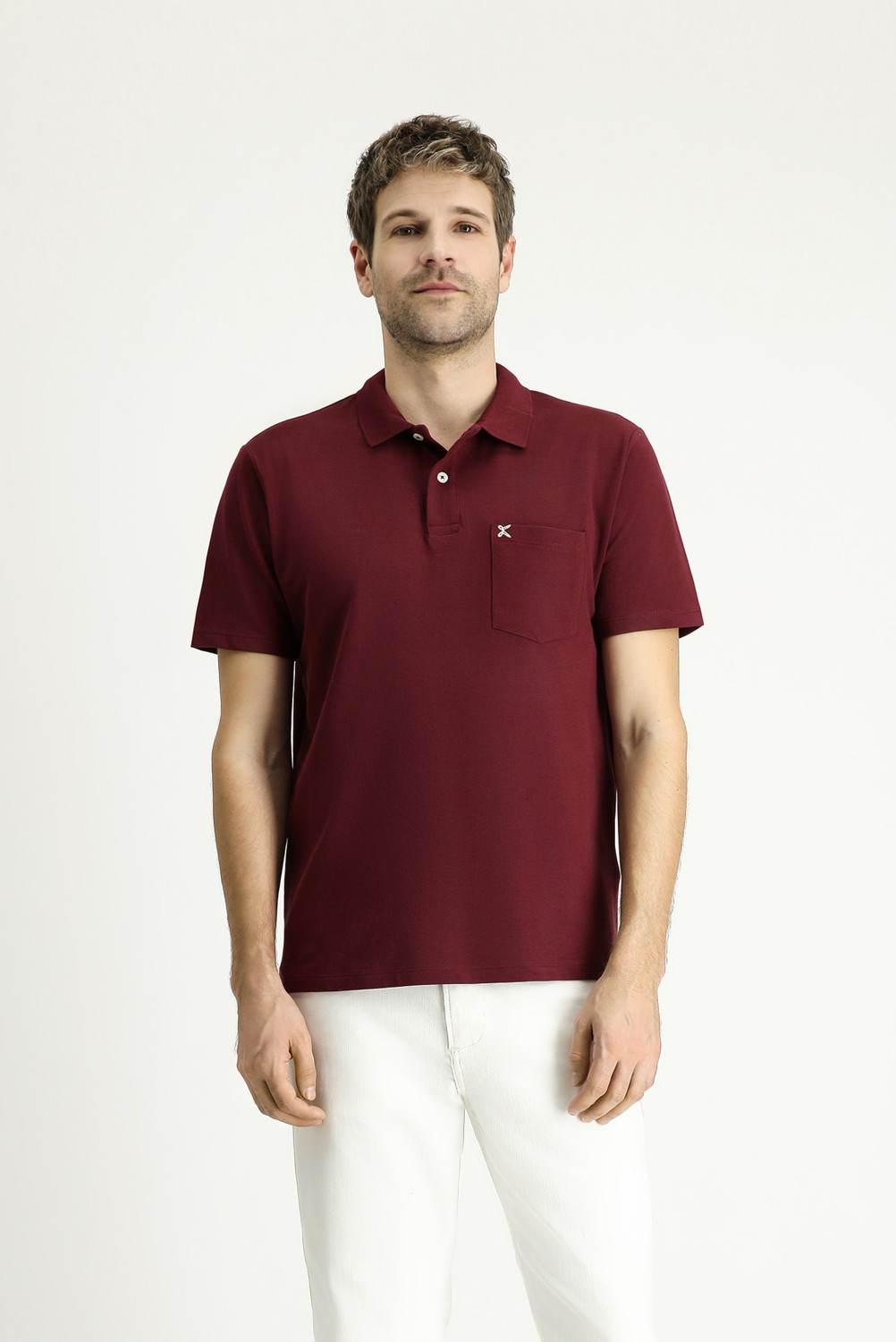 Kiğılı Cepli Polo Yaka Regular Fit Nakışlı Pamuk Tişört