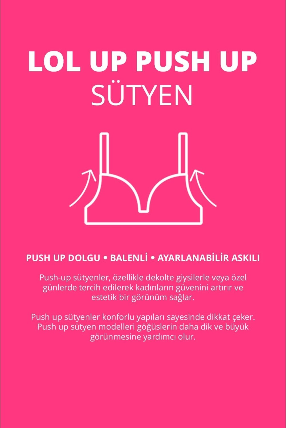 Cottonhill Lol Up Push Up Balenli Sütyen 3'lü Paket görsel 3