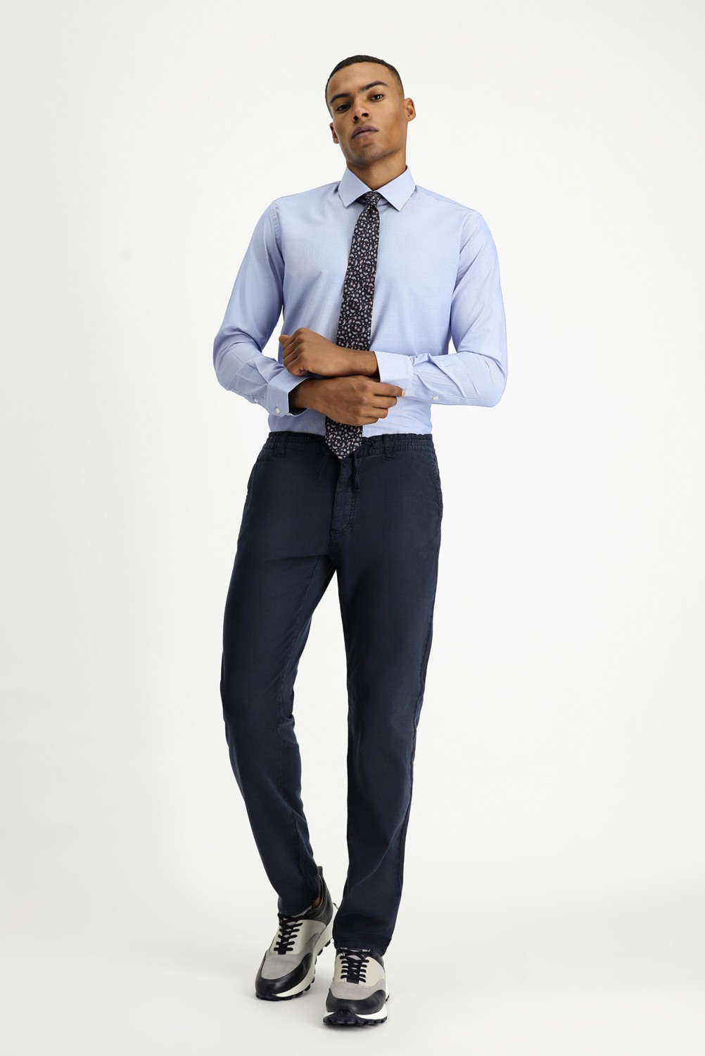 Kiğılı Uzun Kol Slim Fit Klasik Yaka Pamuklu Kolay Ütülenebilir Desenli Gömlek