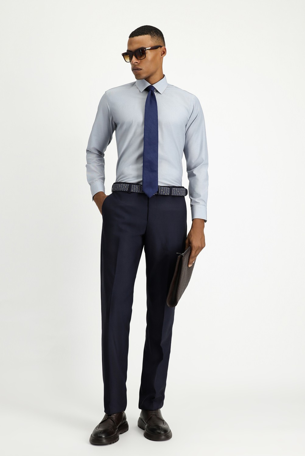 Kiğılı Uzun Kol Slim Fit Klasik Yaka Pamuklu Kolay Ütülenebilir Desenli Gömlek görsel 7