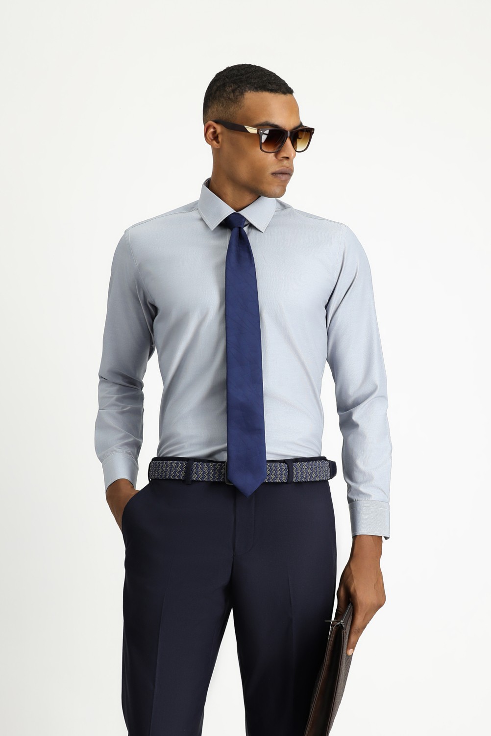 Kiğılı Uzun Kol Slim Fit Klasik Yaka Pamuklu Kolay Ütülenebilir Desenli Gömlek görsel 8