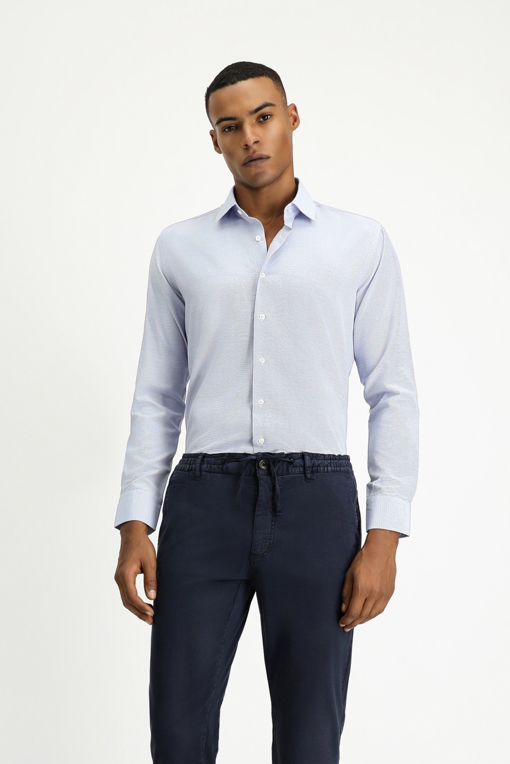 Kiğılı Uzun Kol Slim Fit Klasik Yaka Pamuklu Kolay Ütülenebilir Desenli Gömlek görsel 8