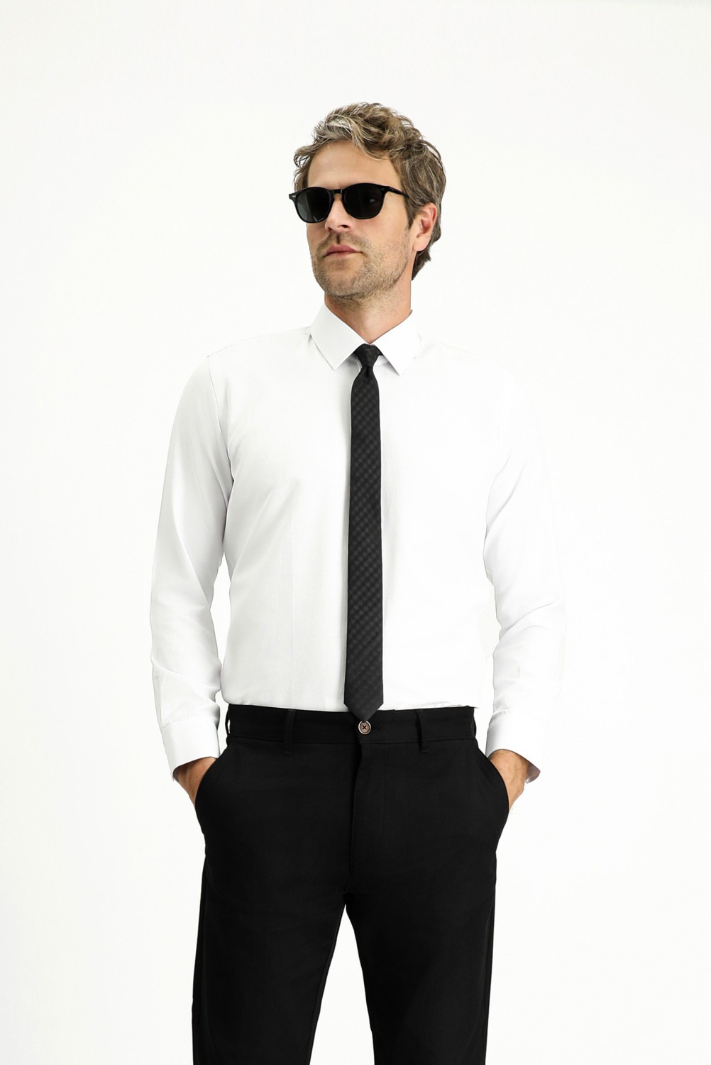 Kiğılı Uzun Kol Slim Fit Klasik Yaka Pamuklu Kolay Ütülenebilir Oxford 4 Mevsim Gömlek