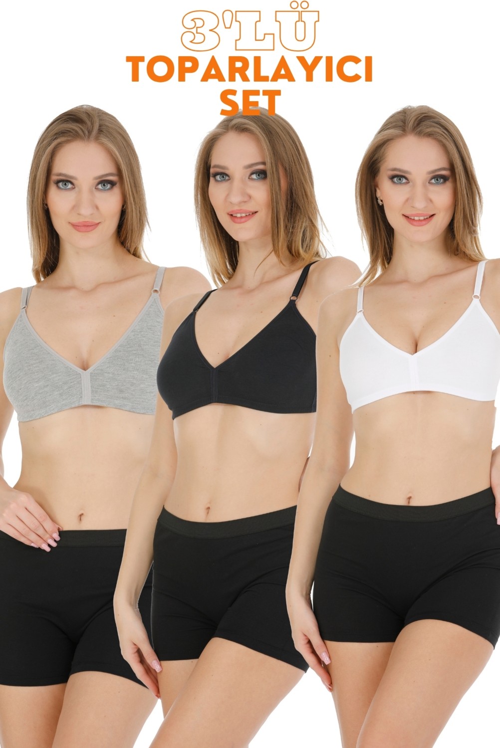 Parlingerie 3'lü Penye Toparlayıcı Sütyen