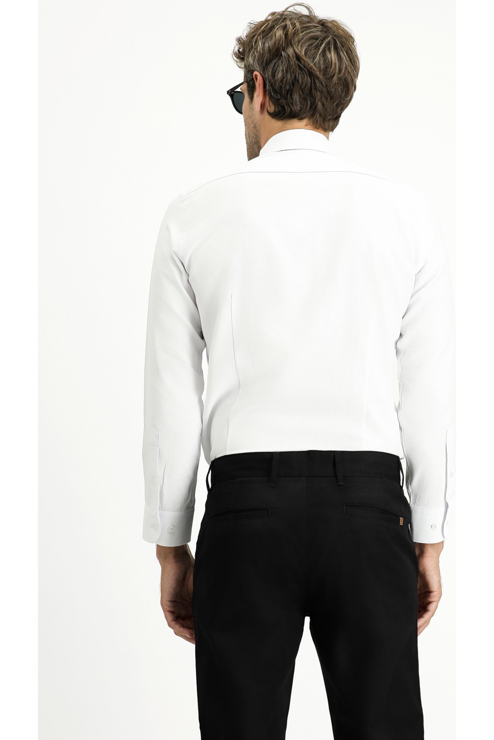 Kiğılı Uzun Kol Slim Fit Klasik Yaka Pamuklu Kolay Ütülenebilir Oxford 4 Mevsim Gömlek görsel 6