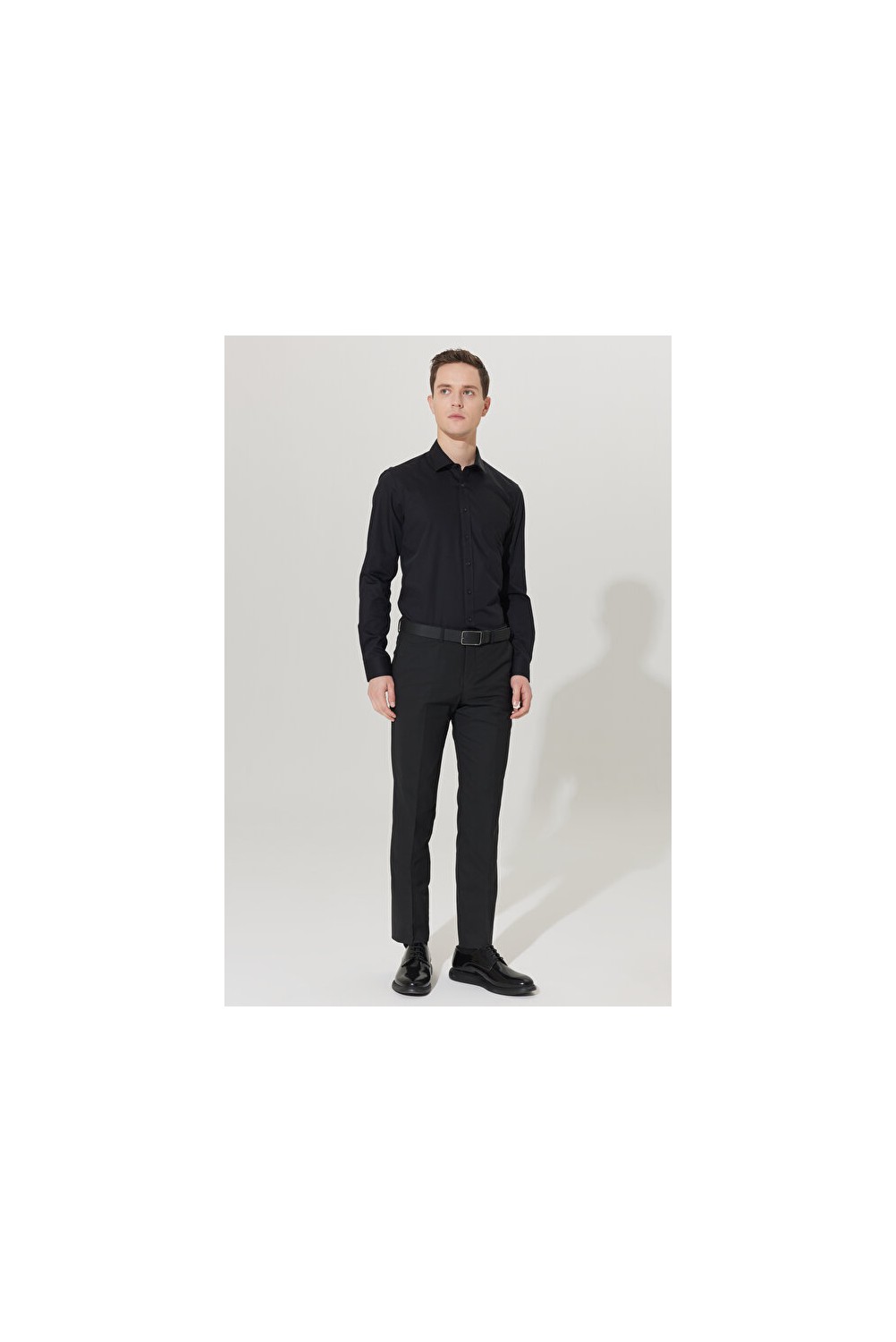 Kiğılı Uzun Kol Slim Fit Dar Kesim Non Iron Ütü Gerektirmeyen Pamuklu Gömlek görsel 8