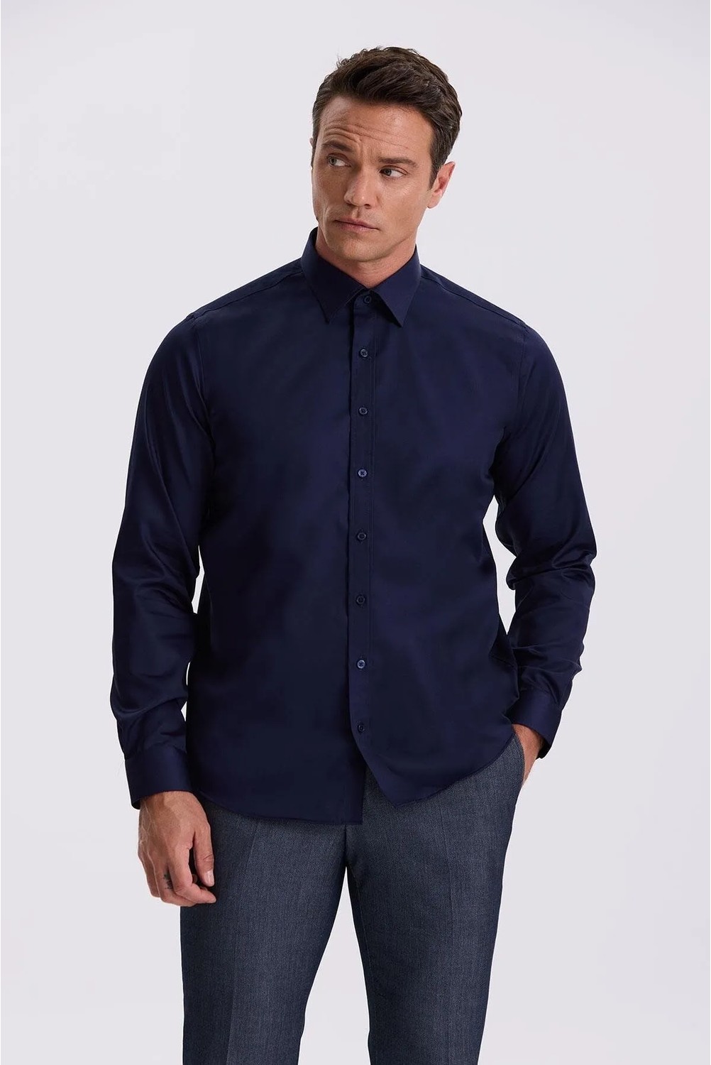 Kiğılı Uzun Kol Regular Fit Non Iron Ütü Gerektirmeyen Pamuklu Gömlek görsel 8