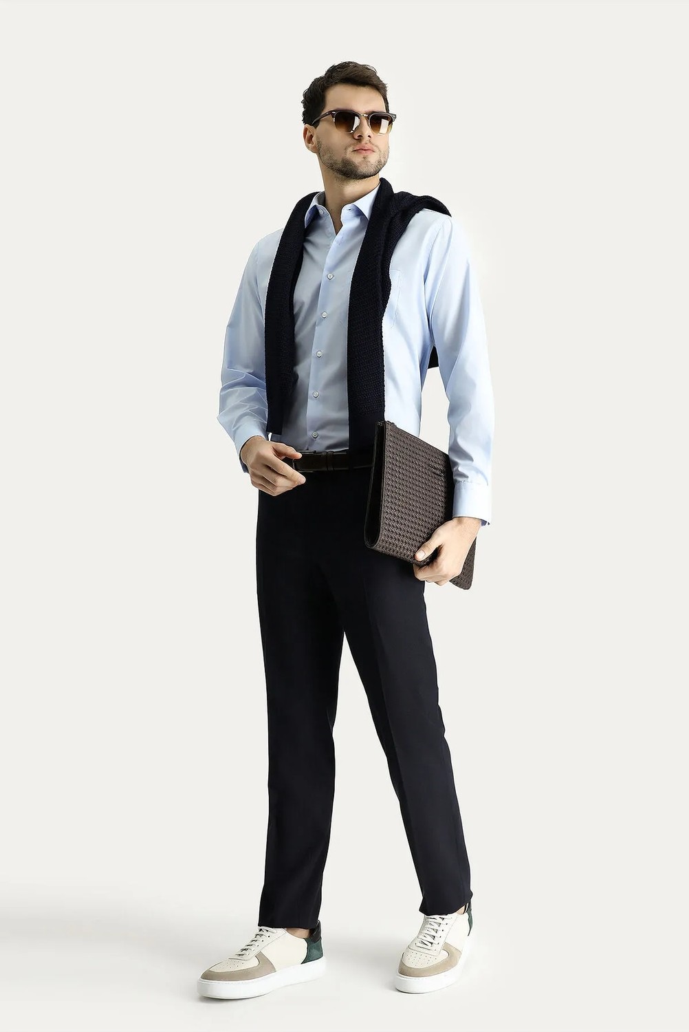 Kiğılı Uzun Kol Regular Fit Beyaz Pamuklu Gömlek Erkek Klasik Stil Ütü Gerektirmeyen Non Iron görsel 4