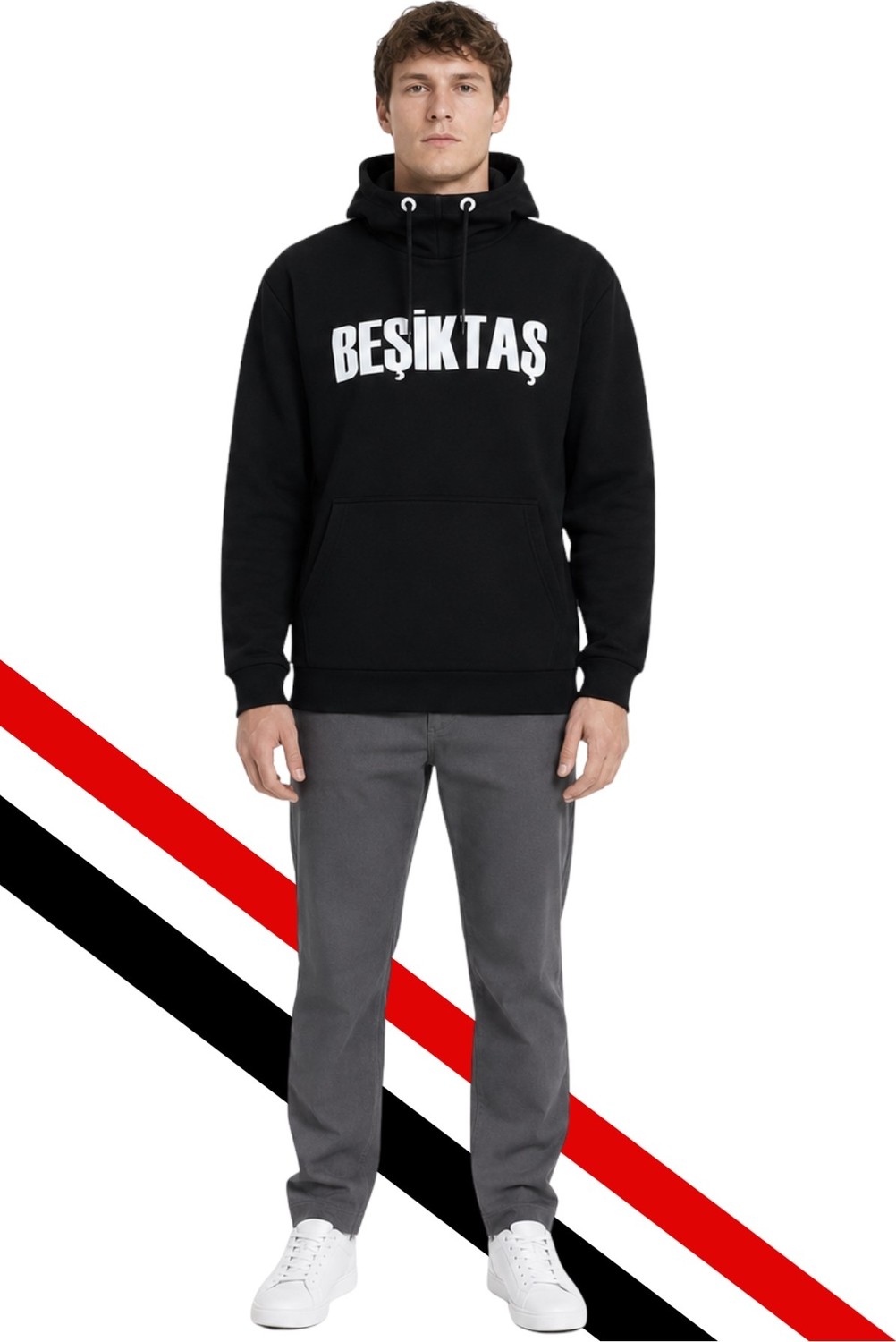 Beşiktaş Erkek Kapüşonlu Sweatshırt