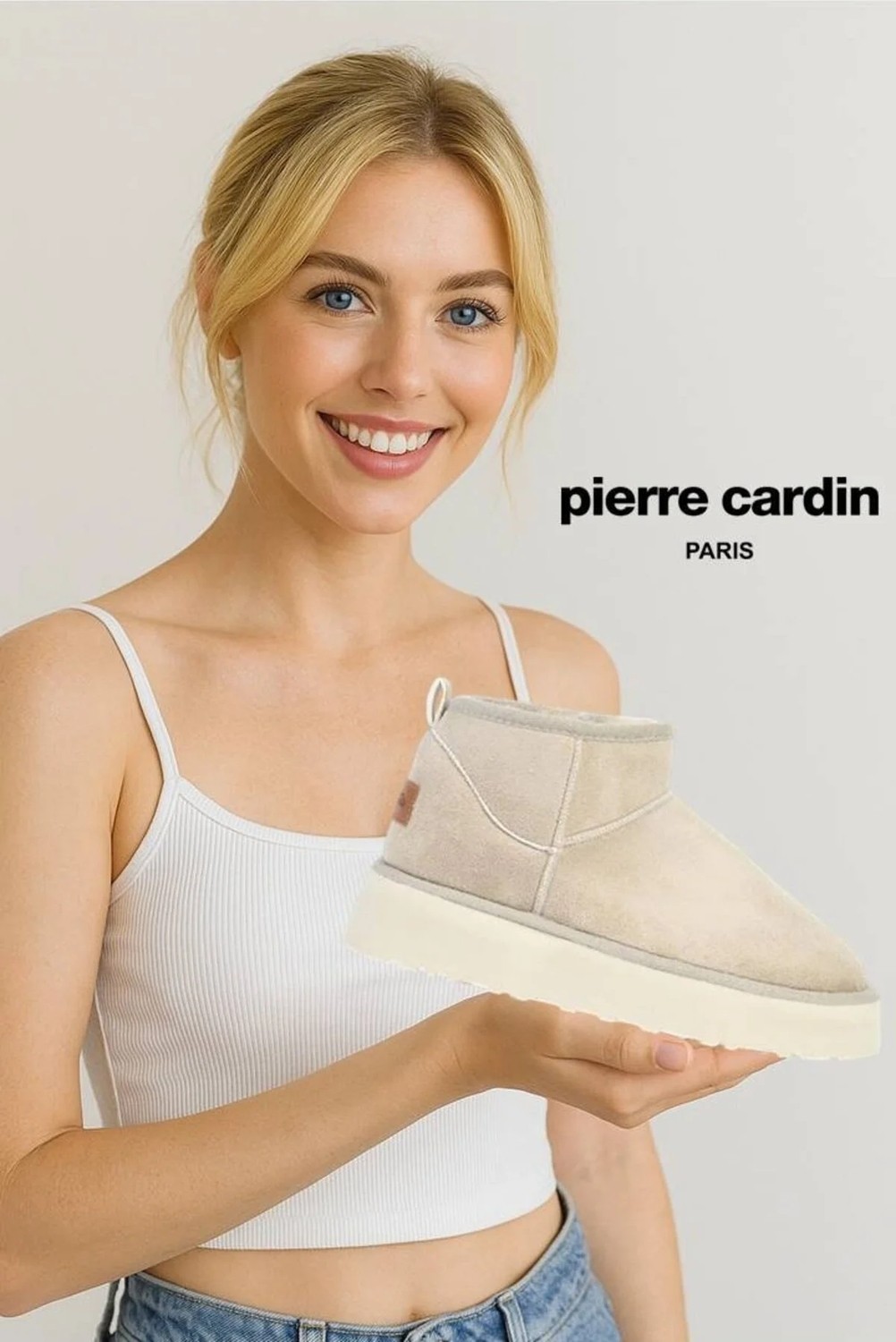 Pierre Cardin 52709 Ug Kısa Süet Kürklü Spor Kadın Bot görsel 5