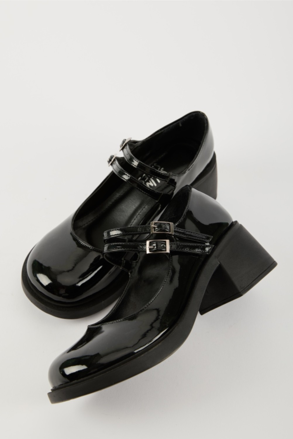 Selin Shoes Sandy Çift Bantlı Rugan Kadın Loafer- Kahve Rugan
