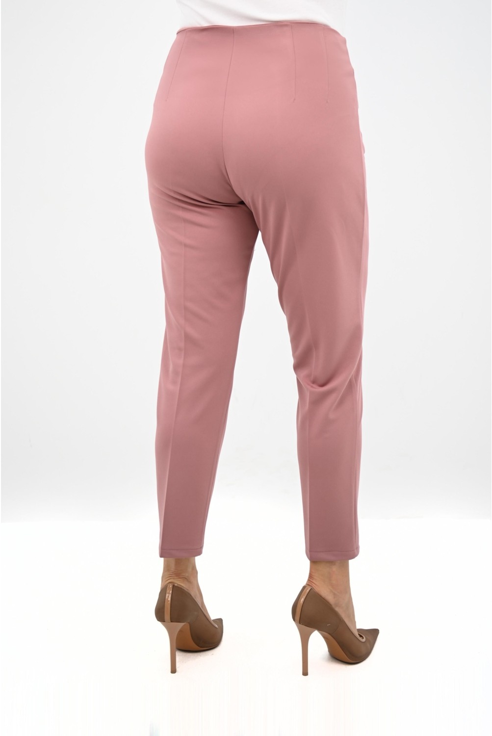Moda Xlarge Kadın Büyük Beden Yüksek Bel Esnek Klasik Pantolon 6311-25 görsel 5