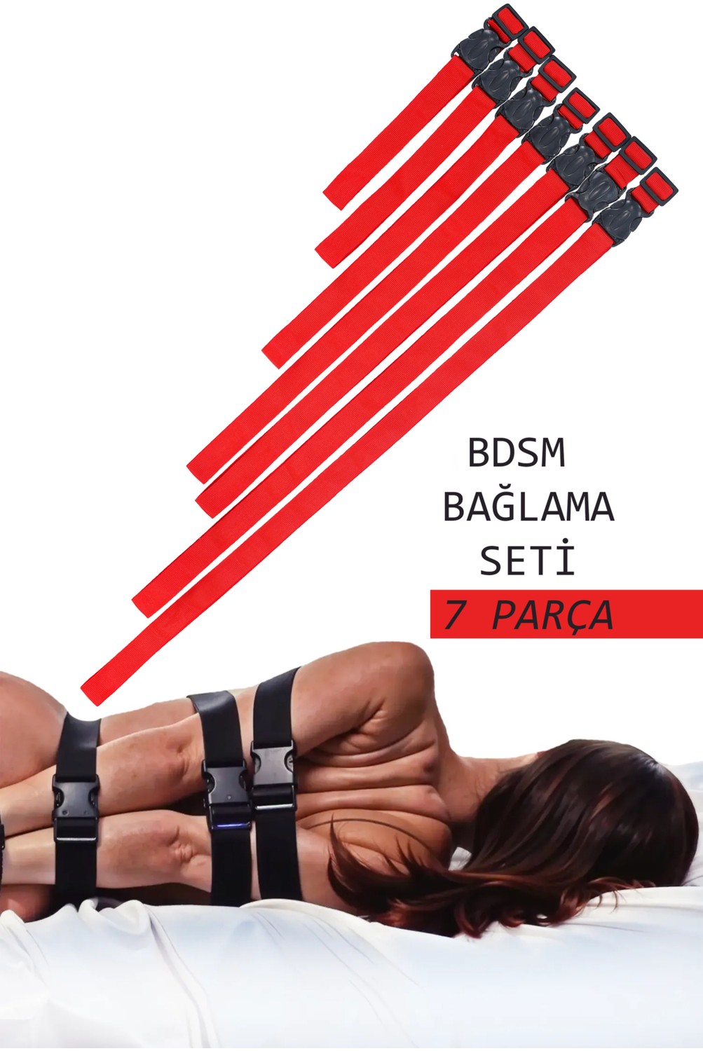 Heleni Mor Bdsm Fantazi Esaret Seti, Vücut Kısıtlama Esaret Sex Seti (7 Parça) görsel 8