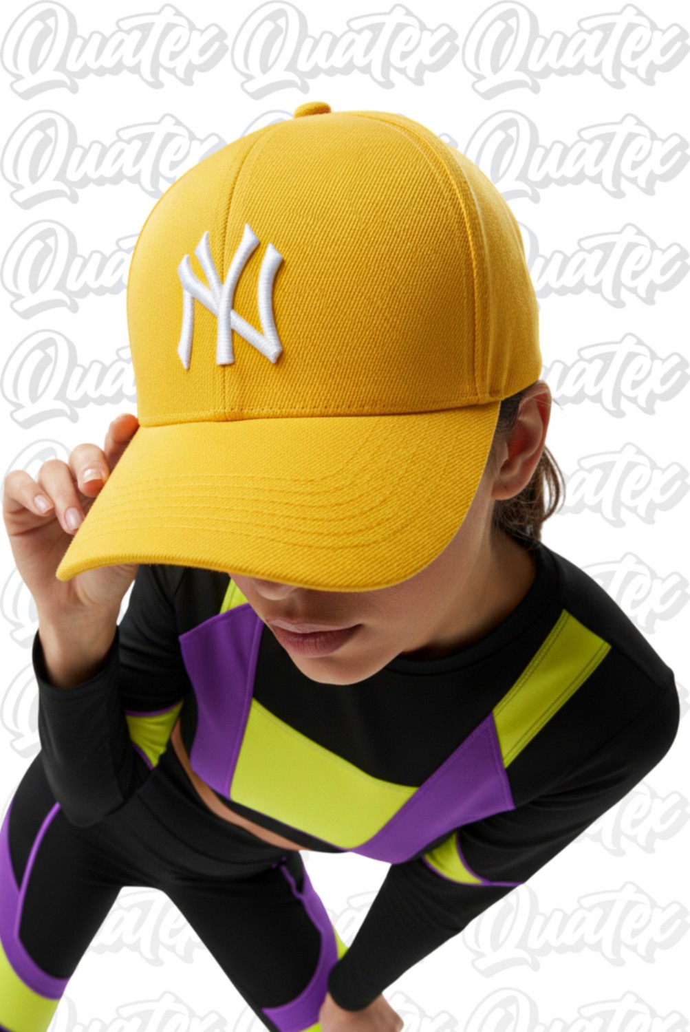 Quatex Unisex Ny 3'lü Kırmızı Set Şapka %83 Pamuk Desenli Renkli Tasarım Güneş Koruması