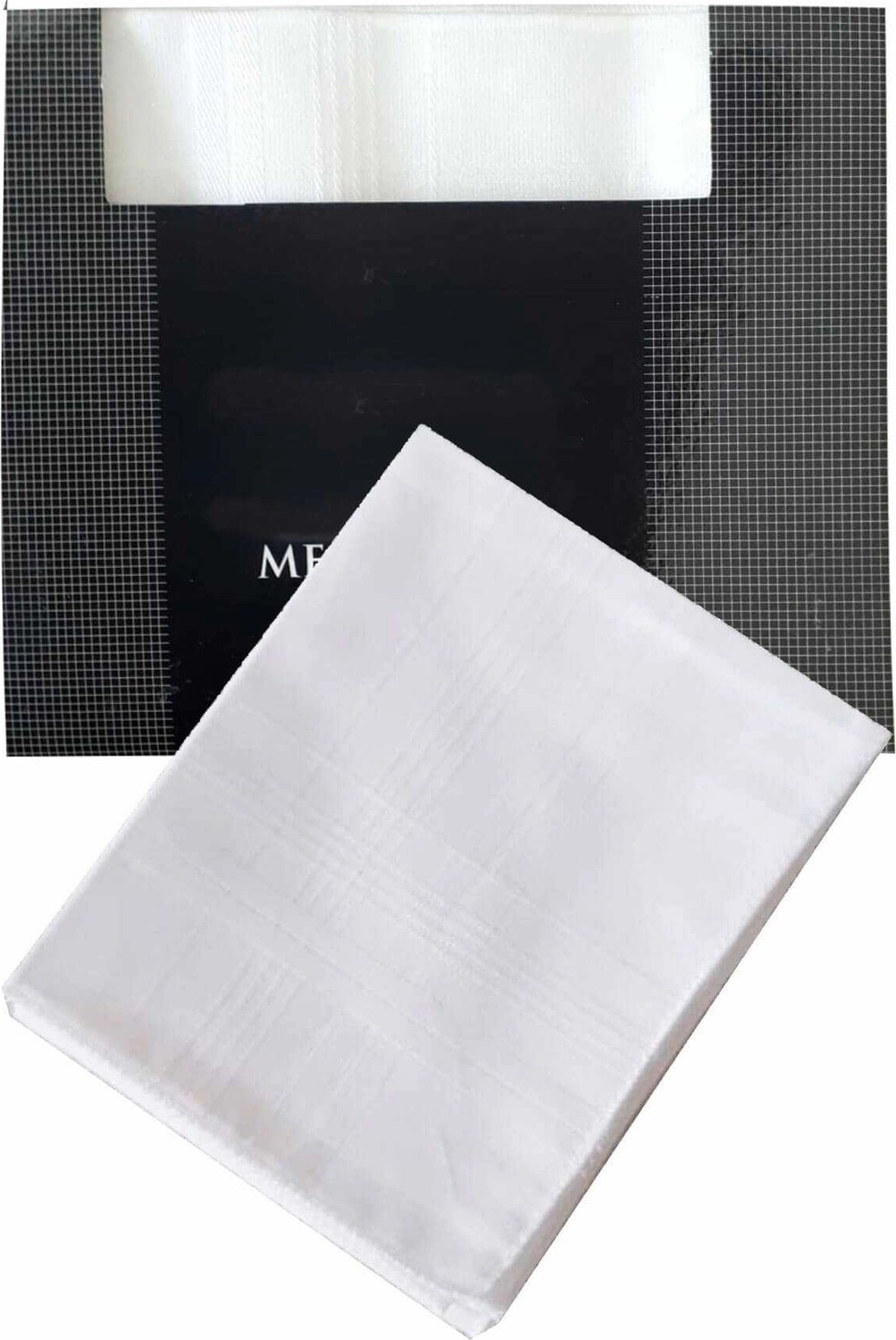 Universal 3’lü Özel Paket Premium Erkek Mendil Seti %100 Pamuk 42X42 cm Beyaz