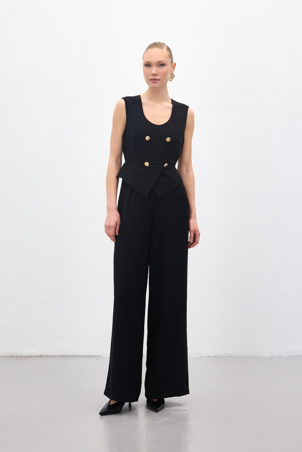 Sateen Kolsuz Tulum - Siyah görsel 3