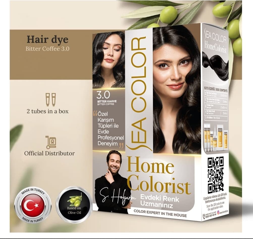 Aesco Sea Color Home Colorist Set Saç Boyası 3.0 Bitter Kahve Bıtter Coffee