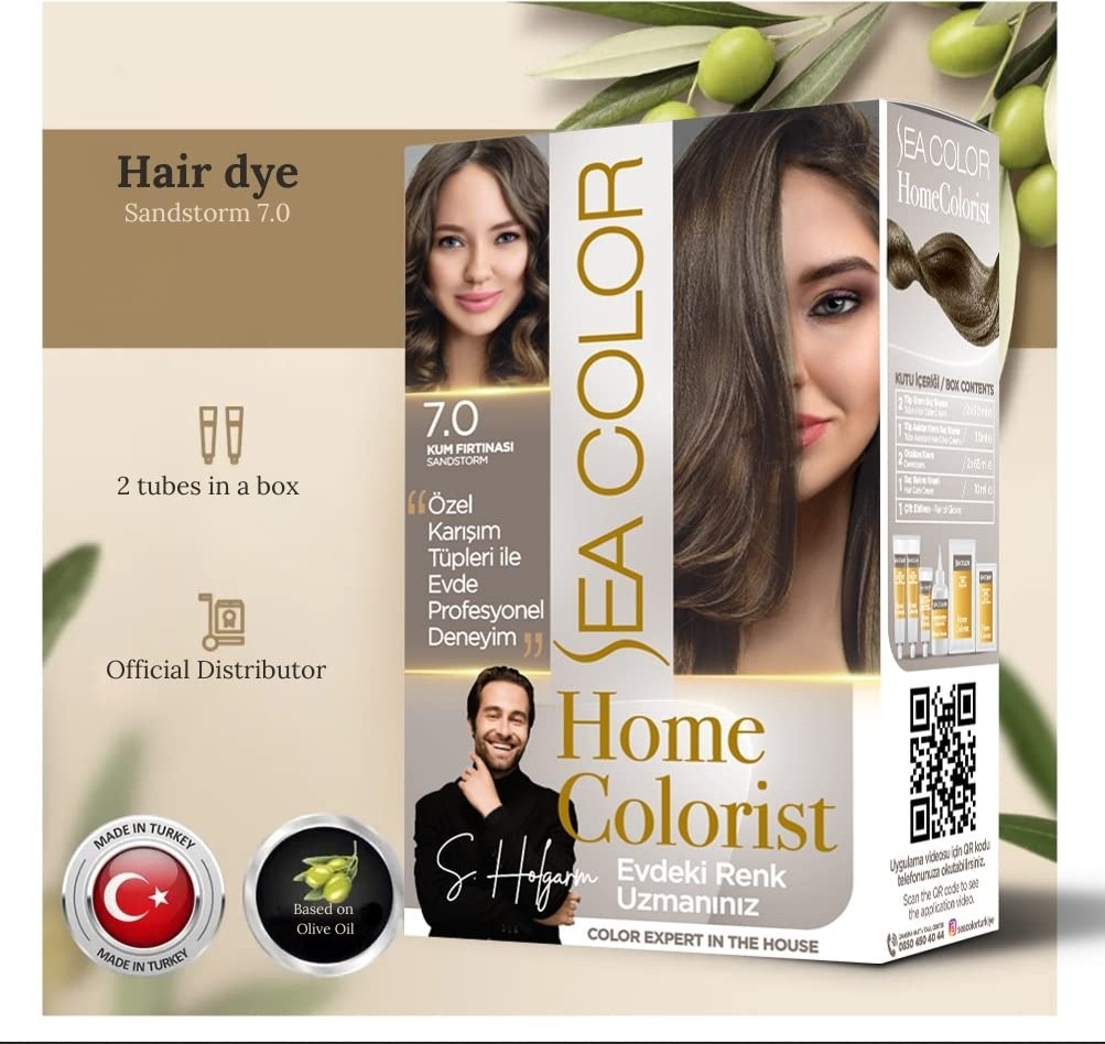 Esranın Dünyası Sea Color Home Colorist Set Saç Boyası 7.0 Kum Fırtınası Sandstorm
