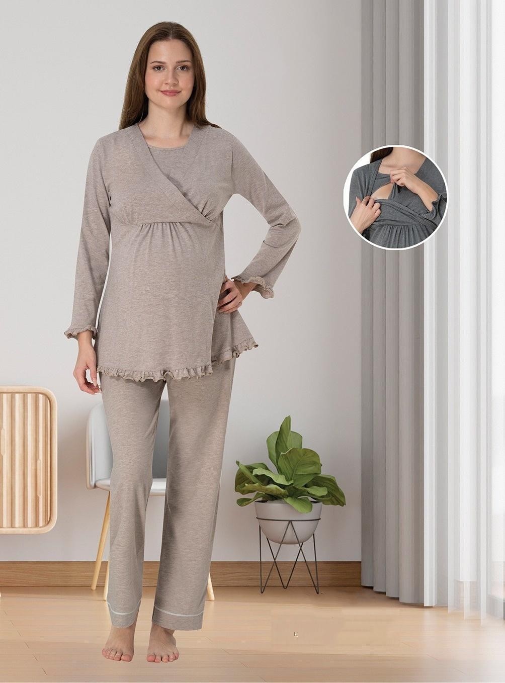 Effort Dvina Effortt Lohusa Pijama Takımı Lacivert - 4042 görsel 4