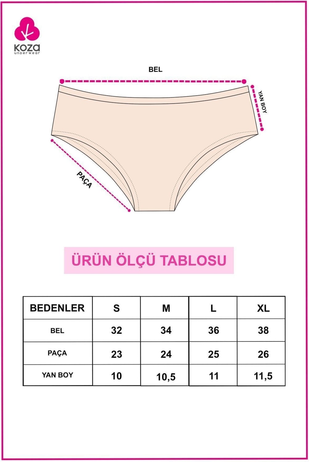 Koza İç Giyim Kadın 5'li Likralı Hipster görsel 2