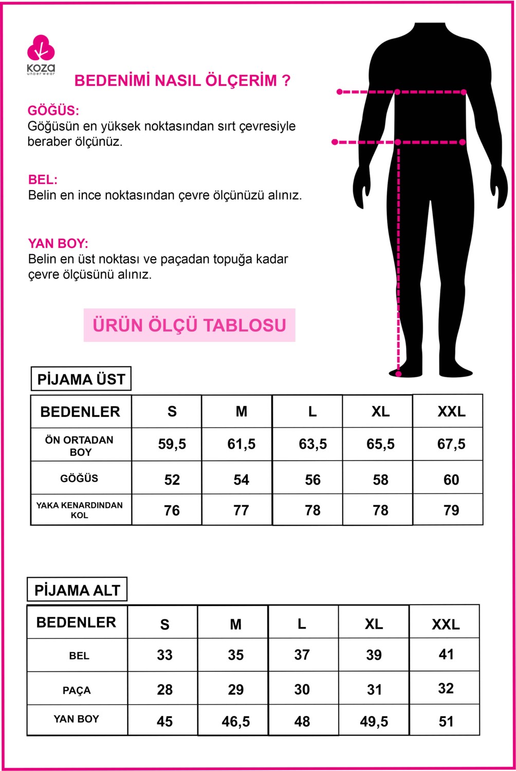 Koza İç Giyim Erkek Pamuklu Reglan Kol Pijama Takımı Gri - Ekru Renkli Kullanışlı Ceplerle görsel 7