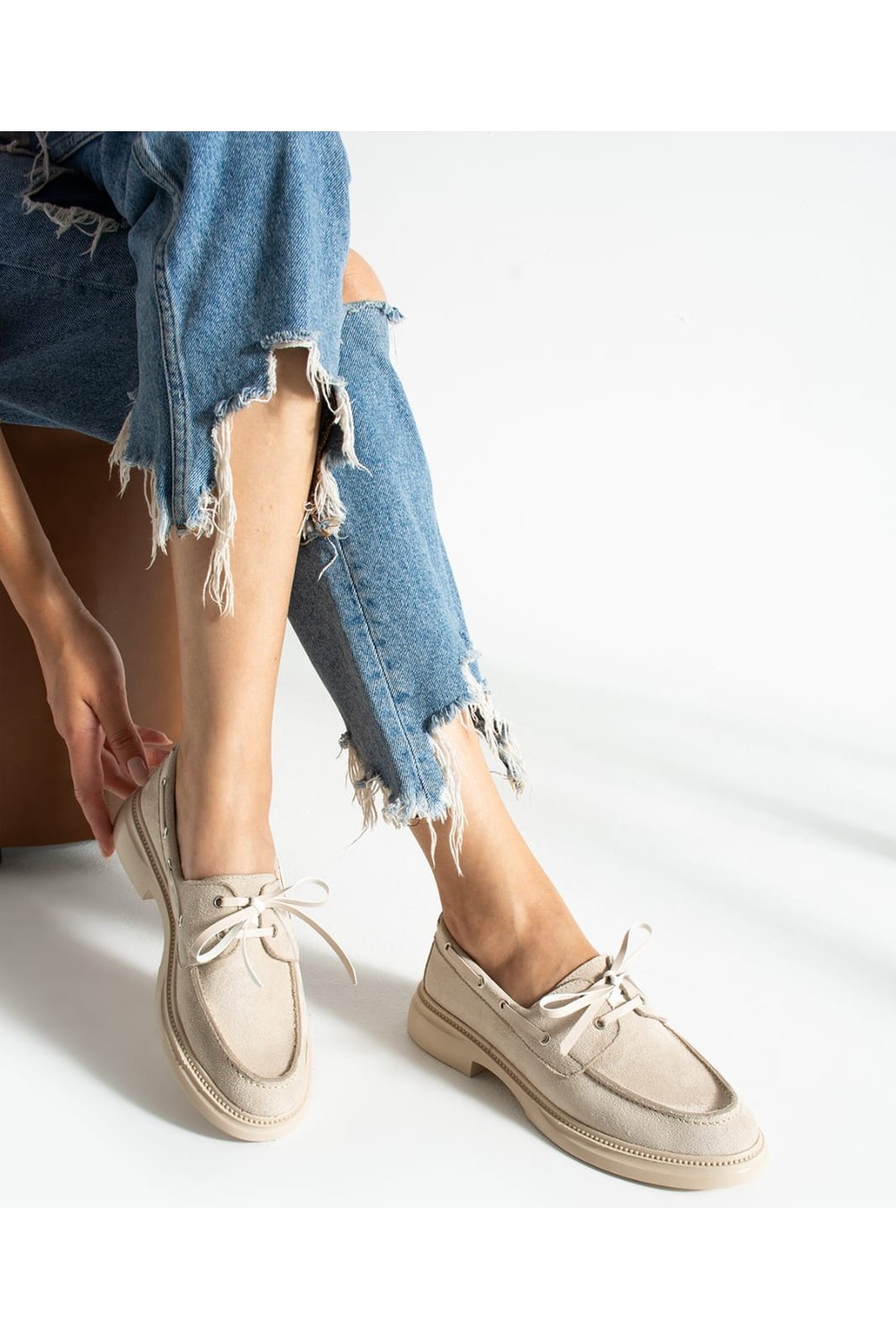 Yula Fashion Shoes Kadın Yula Fashion Shoes Camelia Loafer Acı Kahve Suni Deri Ortopedik Tabanlı Günlük Ayakkabı görsel 2