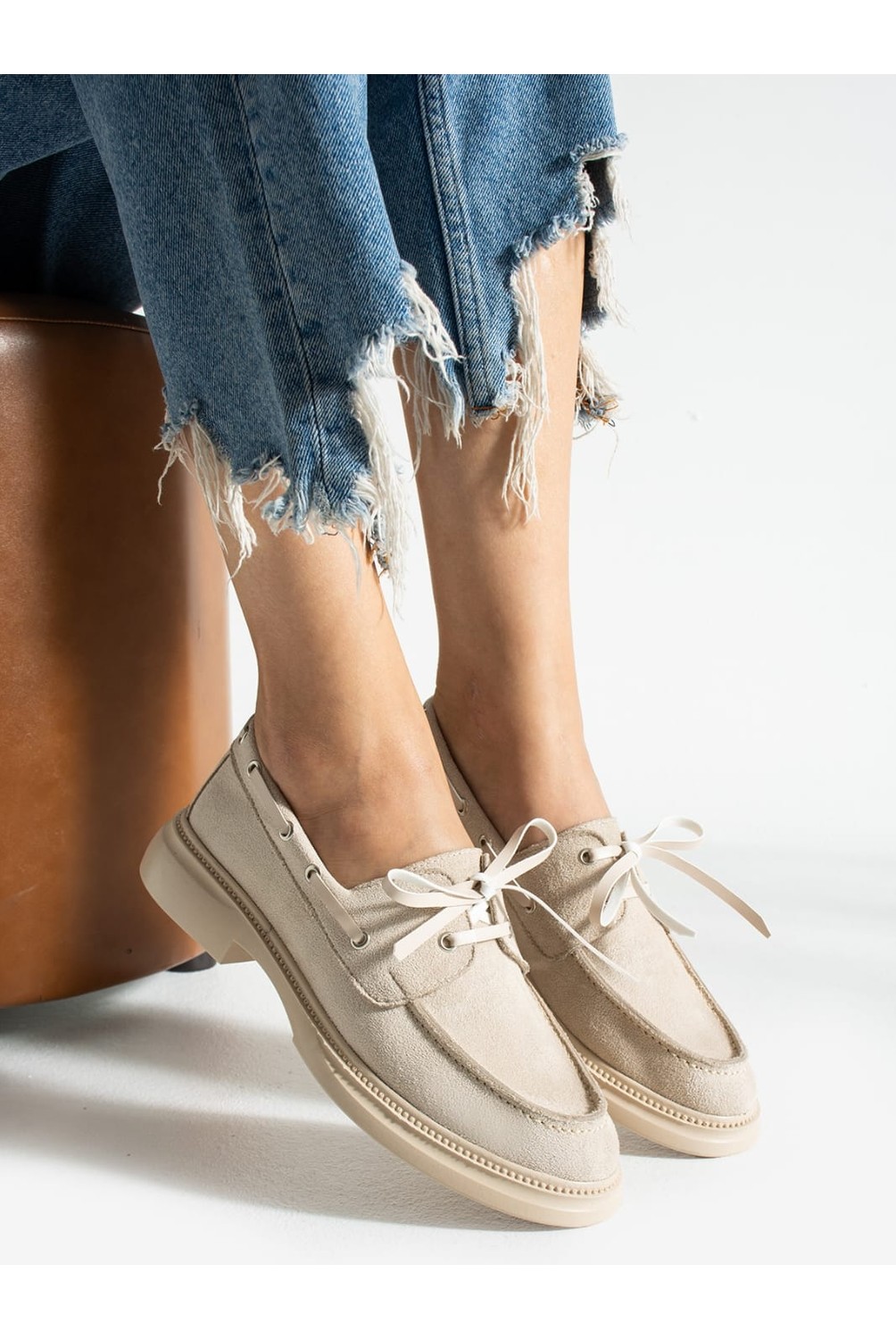 Yula Fashion Shoes Kadın Yula Fashion Shoes Camelia Loafer Acı Kahve Suni Deri Ortopedik Tabanlı Günlük Ayakkabı görsel 4