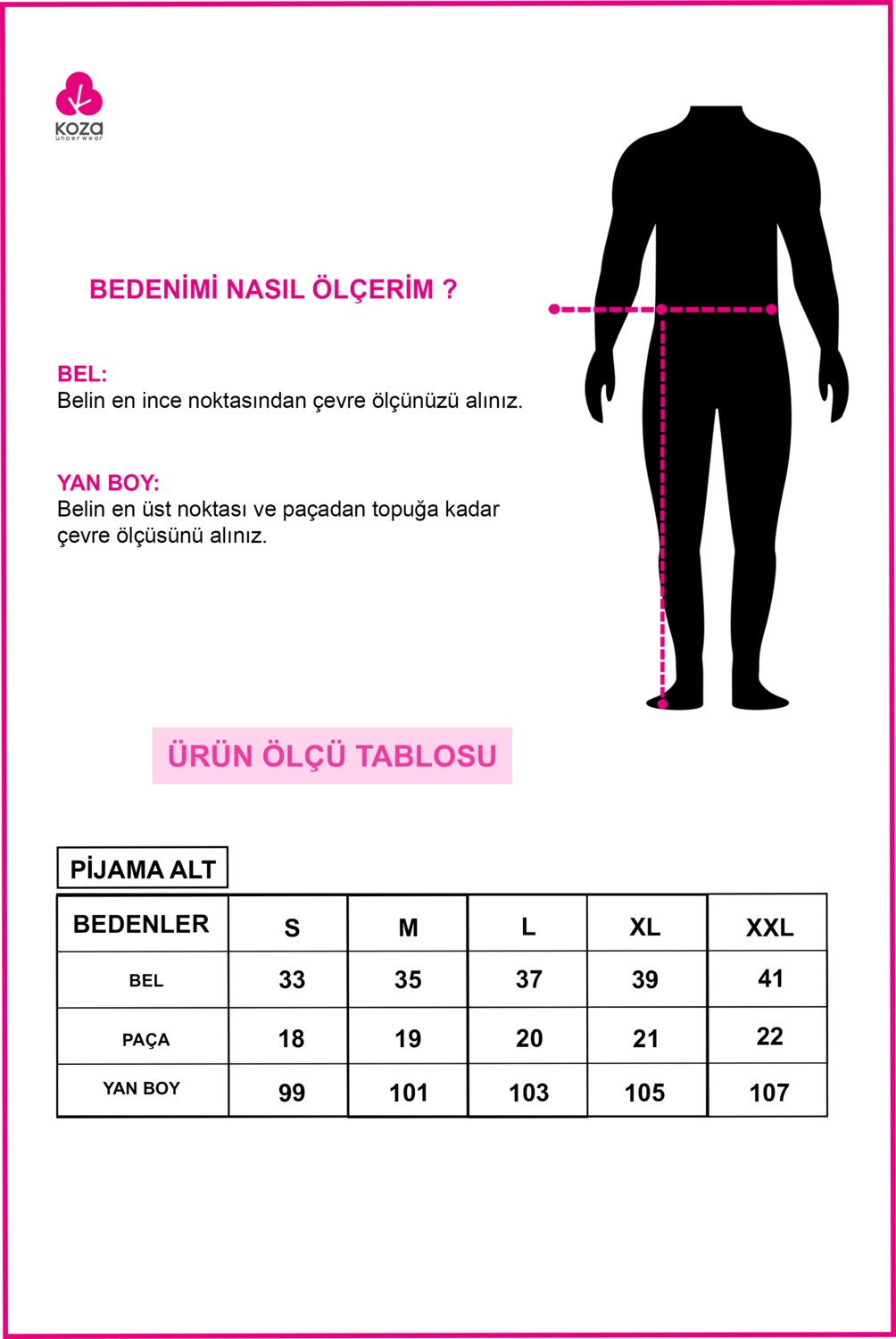 Koza İç Giyim Erkek Pamuklu 2'li Tek Alt Pijama görsel 6
