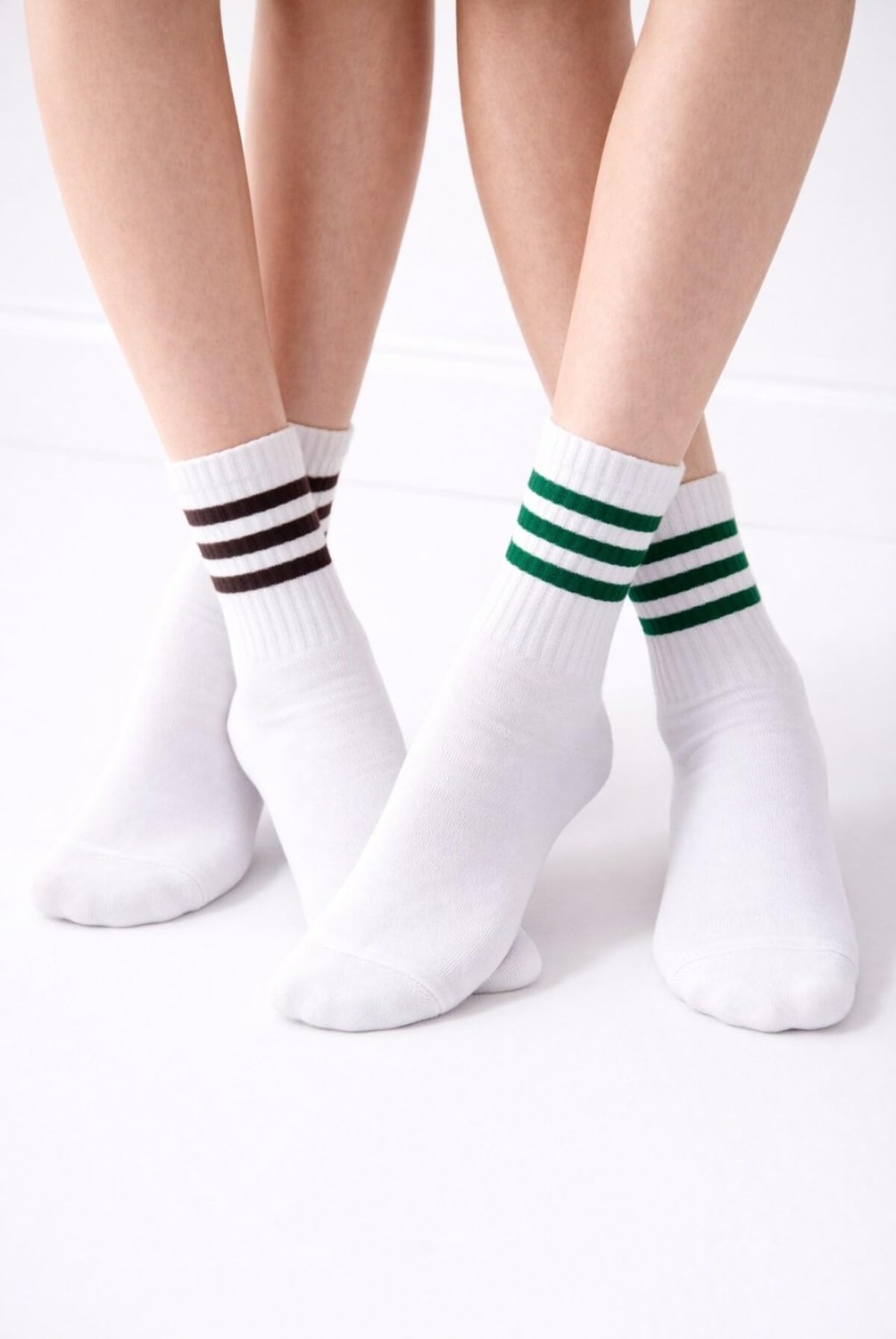 Die Grup Plus Scorpion Beyaz Çizgili Tenis Çorabı Unisex | Pamuklu, Uzun Spor Çorabı - Beyaz 40-44 görsel 2
