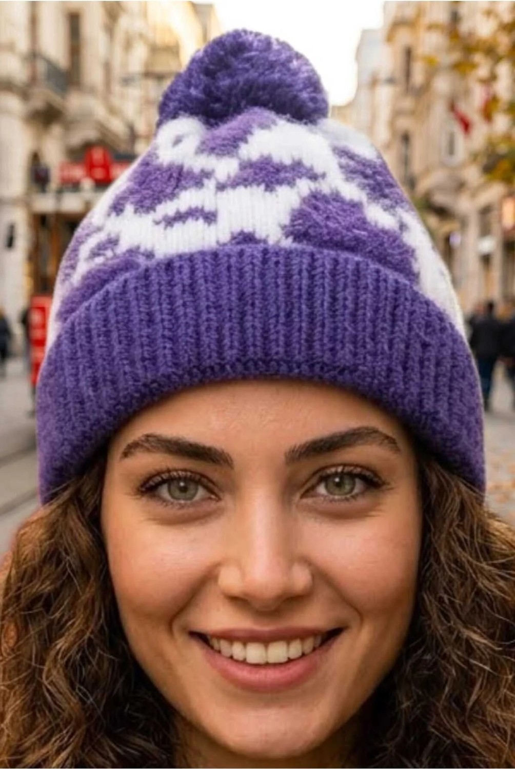 Tezzgelsin Kadın Ponponlu Örme Triko Kışlık Bere