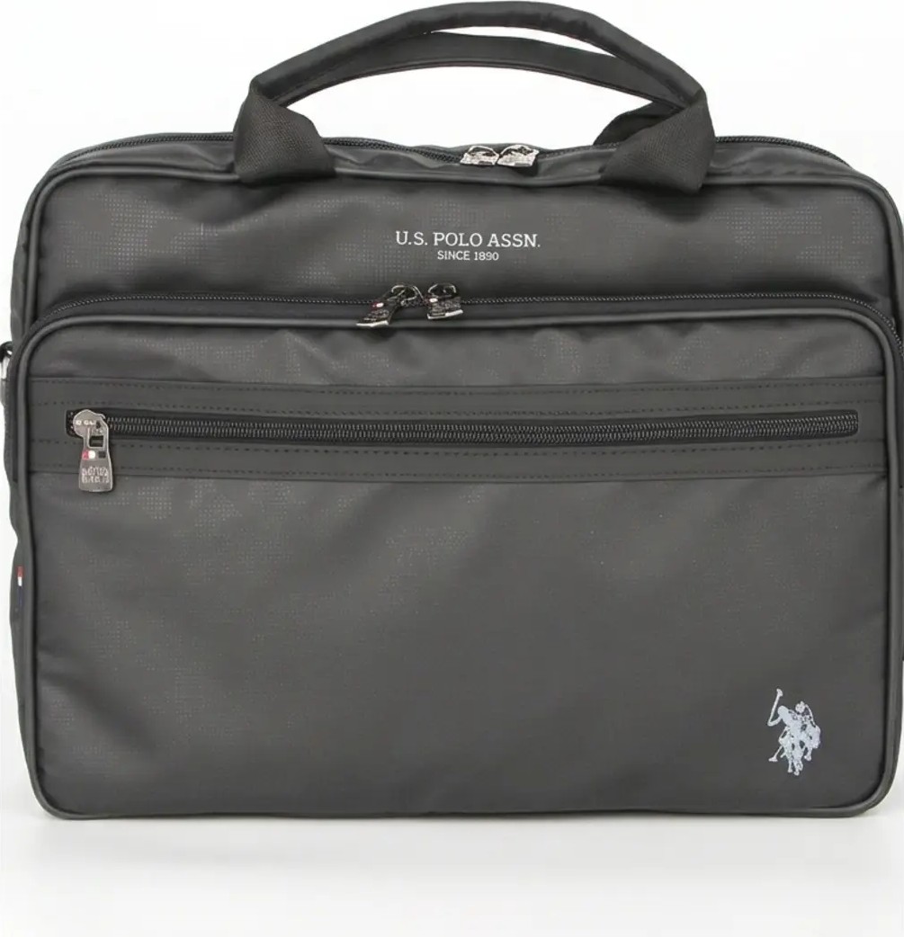 U.S. Polo Assn. Siyah Erkek Laptop Evrak Çantası Briefcase El Omuz Çift Tutamaçlı Ofis Iş Çantası