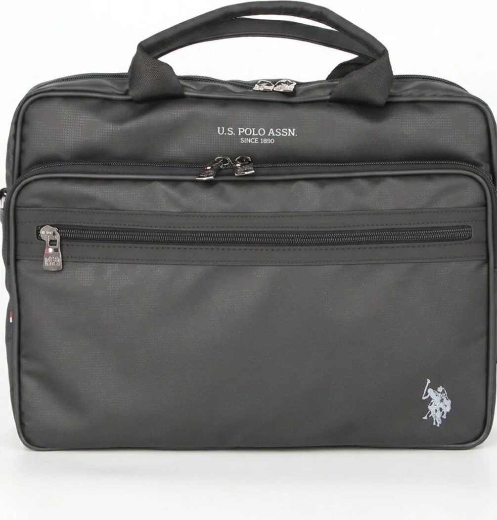 U.S. Polo Assn. Siyah Erkek Laptop Evrak Çantası Briefcase El Omuz Çift Tutamaçlı Ofis Iş Çantası