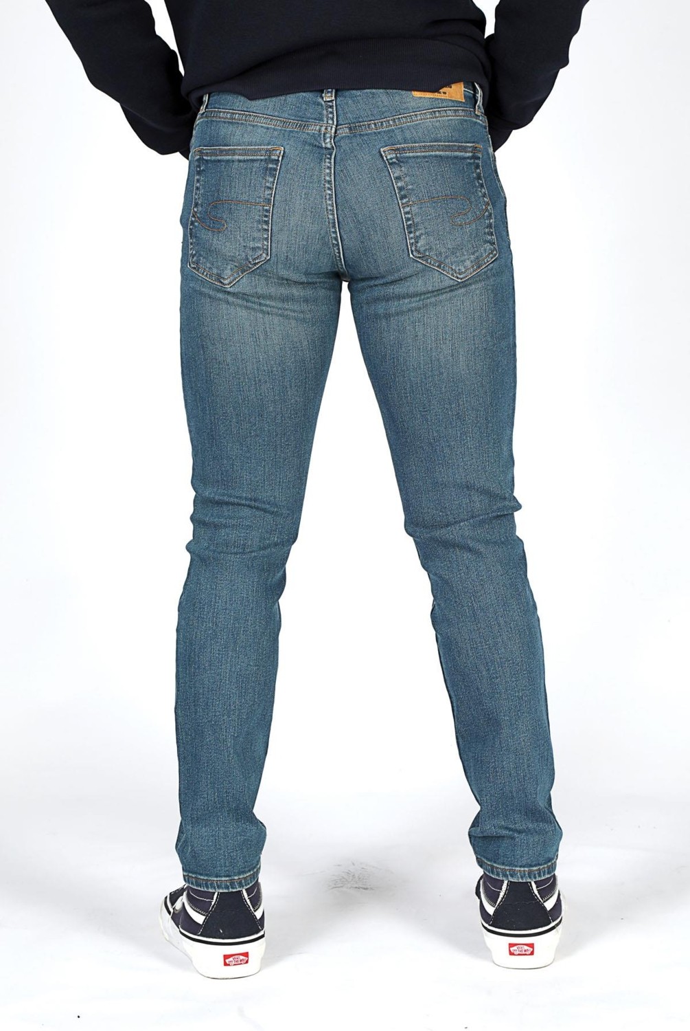 Lee Cooper Jagger Erkek Slım Straıght Dar Kesim Normal Bel Düz Paça Jean Pantolon Mavi görsel 4