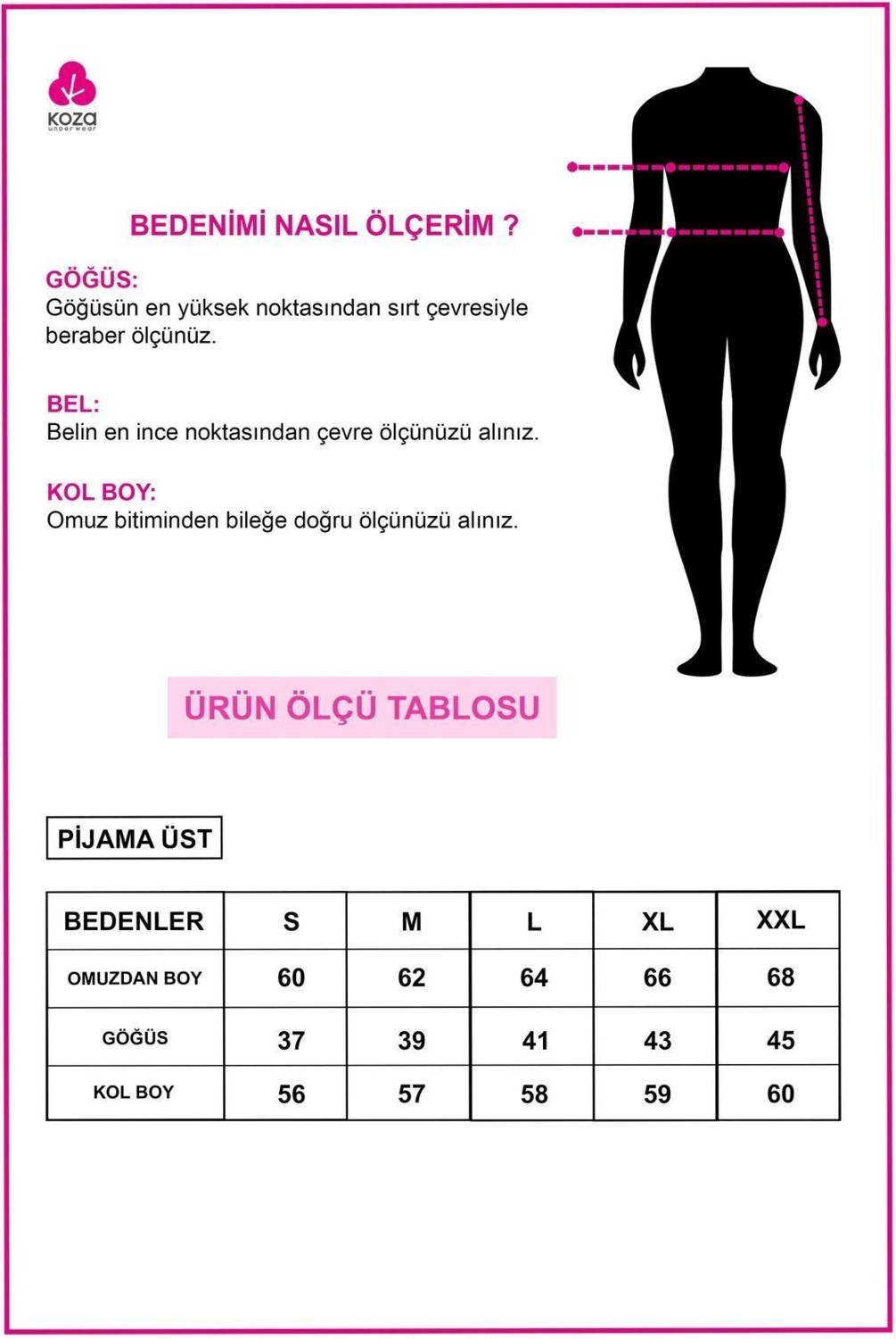 Koza İç Giyim Kadın Uzun Kollu Likralı Pamuklu Yarım Balıkçı Body görsel 3