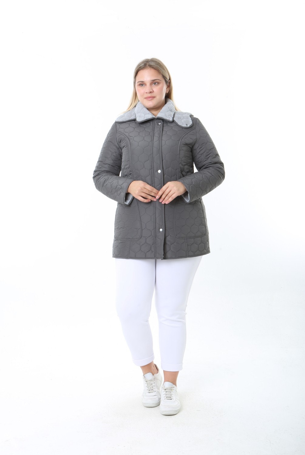 TUTveAL Collection Ithal, Yumuşak Kürklü, Su Itici Mont,büyük Beden, Tavşan Tüylü Kaban,kapitone Mont, Premium Seri görsel 6