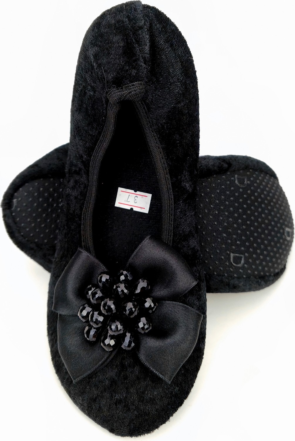 Ceyda Shoes Süslü Kurdelalı, Taşlı,kadife Ev,hac, Umre, Hediye, Günlük Çeyiz, Babet, Panduf, Patik, Gösteri Pisi 301 görsel 6