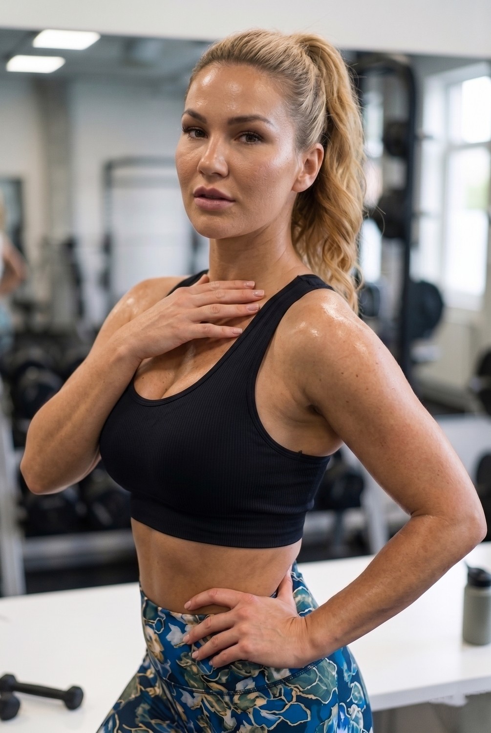 Mistirik Parina Model Sporcu Sütyeni Crop Kalın Askılı Seamless Model Spor Sütyeni Siyah Renk görsel 3