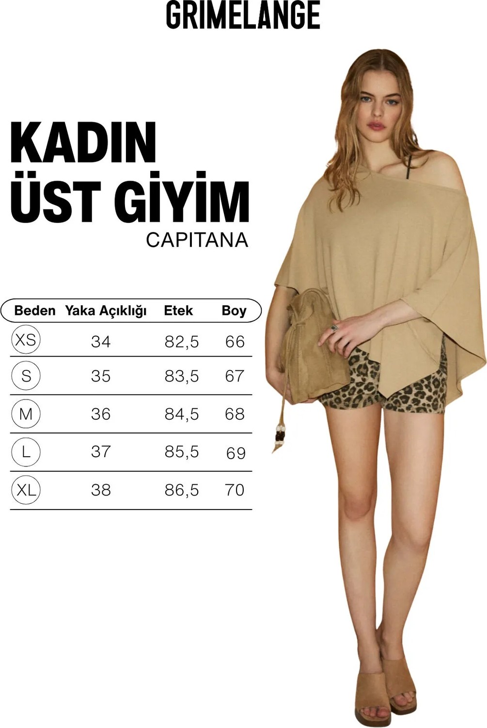 Grimelange Capıtana Kadın Yumuşak ve Esnek Kumaşlı Omuz Dekolteli Ince Kumaşlı Bej Bluz görsel 6
