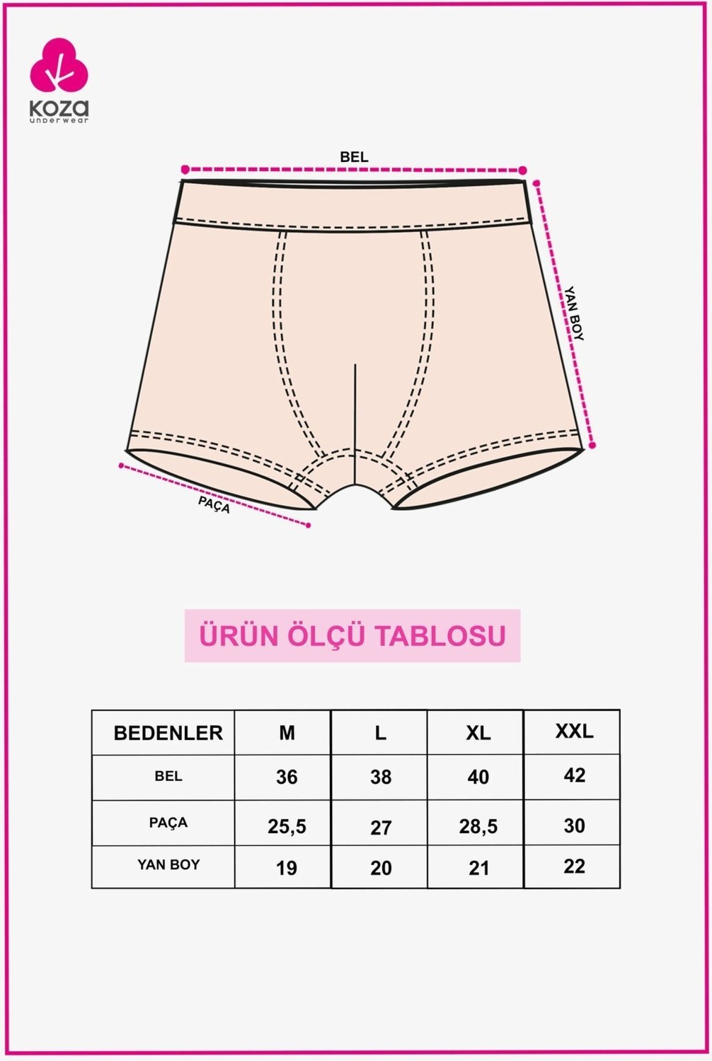 Koza İç Giyim Erkek 3'lü Pamuklu Likralı Boxer görsel 5