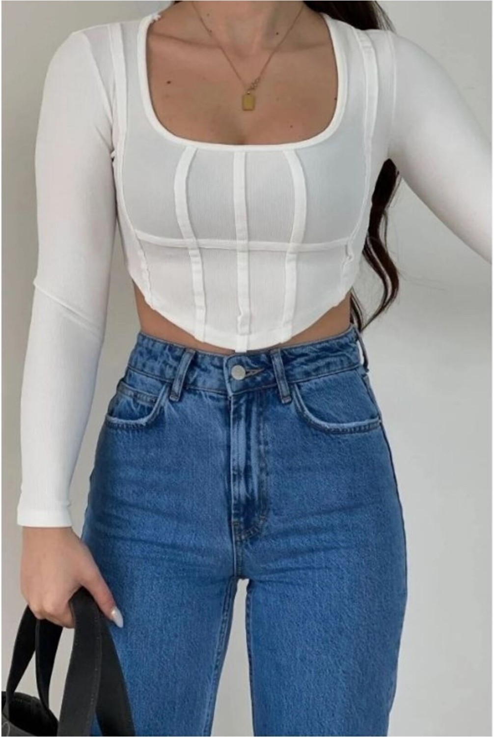 Bees Jeans Camelia Gold Ikon 90's Koyu Mavi Lacivert Süper Extra Yüksek Bel Palazzo Salaş Jean Pantolon görsel 4