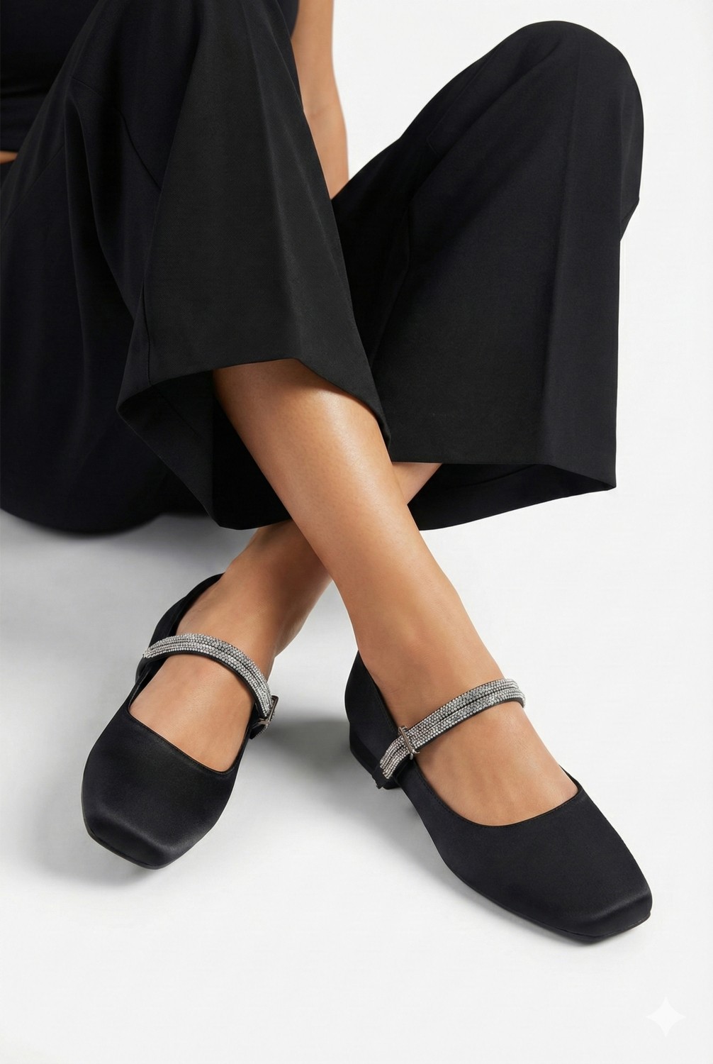 Nmoda Kadın Saten Babet Taş Detaylı Şık Günlük ve Özel Gün Ayakkabısı Ortopedik Hafif 👠✨ görsel 2