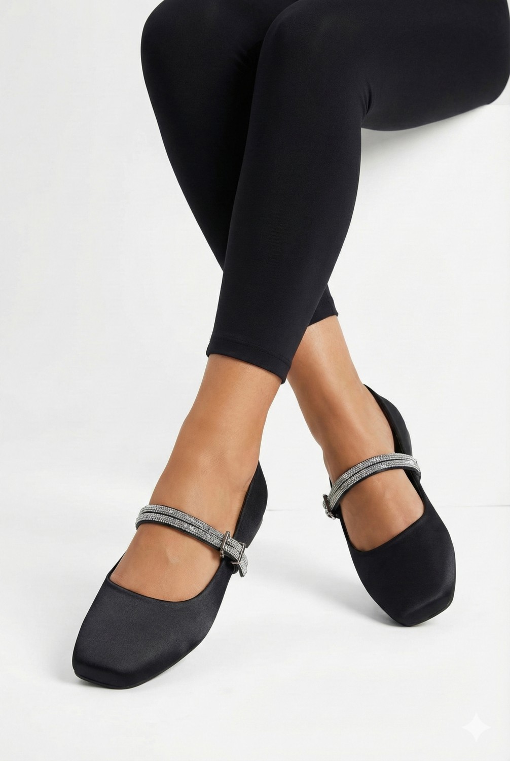 Nmoda Kadın Saten Babet Taş Detaylı Şık Günlük ve Özel Gün Ayakkabısı Ortopedik Hafif 👠✨ görsel 3